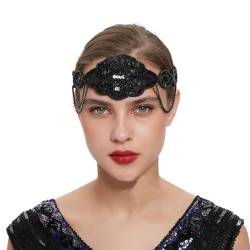 BANAN Ethnische Stirnbänder mit Pailletten Dekors Auffällige Stirnbänder Für Frauen Stirnband Für Hochzeit Party Bohemian Kopfschmuck Cosplay Bohemian Kopfschmuck Für Frauen von BANAN