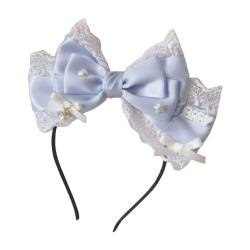 BANAN Show Bowknot Stirnband Spitze Headhoop/Haarspangen LolitaStyle Kostüm Kopfschmuck Mädchen Weiblich Cosplay Party Kopfschmuck Lolitaheadband Band Schleife Haarnadel Maid Cosplay Kopfschmuck von BANAN