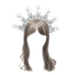 BANAN Stirnband DIY Material Kits Jungfrau Maria Kirche Kostüm Stirnband Sonnengöttin Haarband Weibliche Kopfschmuck Damen Zubehör Geschenke Feines Haar Dekorative von BANAN