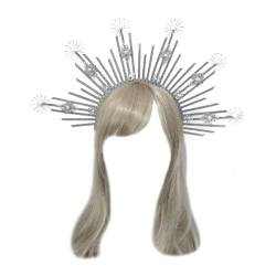 BANAN Stirnband DIY Material Kits Jungfrau Maria Kirche Kostüm Stirnband Sonnengöttin Haarband Weibliche Kopfschmuck Damen Zubehör Geschenke Feines Haar Dekorative von BANAN