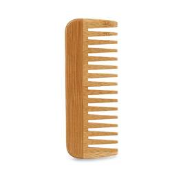 Natürlicher Bambus-Kamm mit breiten Zähnen, entwirrende Kämme, antistatisch, lockiges Haar für Frauen und Männer, Glättung, Massage, Heim-Salon, Verwendung mit breiten Zähnen von BANAN