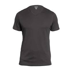 BANANA REPUBLIC Herren Factory Premium-Wash T-Shirt mit V-Ausschnitt, kurzärmelig - Schwarz - Mittel von BANANA REPUBLIC