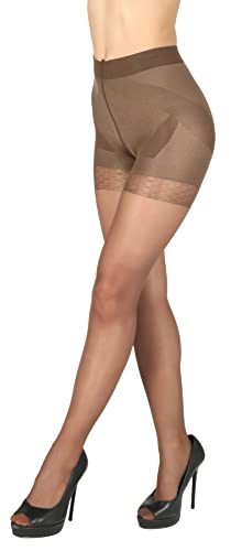 BANANALU Bauch Bein Po Strumpfhose 20 Den figurformende Miederhose mit shaping Effekt Slim 20 Mocca M von BANANALU