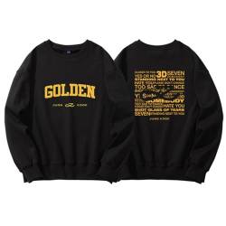 BANB Goldenes Album Merch Sweatshirt Jungkook -Fans unterstützen lose Langarm Sweatshirt Black Thick-XXL von BANB