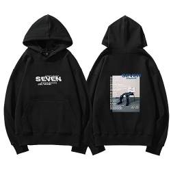 BANB Jungkook Hoodie Jungkook Seven 7 Album Merch Print süßes Sweatshirt für Fans Black B-S von BANB