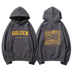 BANB Jungkook Soloalbum Golden Merch Hoodies K-Pop-Fans unterstützen Kapuzen-Sweatshirt Grey thick-3XL von BANB