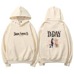 BANB Suga Agust D Tour Merch Hoodie D-Day Pullover Baumwoll lose Sweatshirt für süße Fans Apricot Thick-XL von BANB