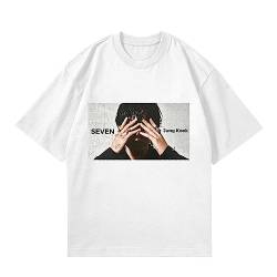 Jungkook Tshirt 7 Seven JK T-Shirt Kurzarm Tops T-Shirt für süße Fans Mädchen White 1-L von BANB
