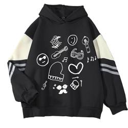 Name Print Hoodie K-Pop Support Merch Winter Warm Dickes Sweatshirt für Army-Fans Black 5-3XL von BANB