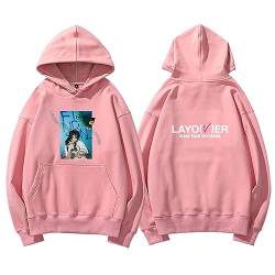 V Solo Album Layover Hoodie Kim Tae Hyung Stütze Merch warmes Dickes Sweatshirt für Fans pink B-3XL von BANB