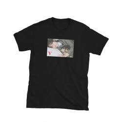 V Taehyung Album Layover T-Shirt Kim Tae Hyung Merch Cotton Lose T-Shirt für süße Fans black-3XL von BANB