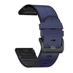 BANDKIT 26 mm 22 mm Silikon + Leder Schnellverschluss Uhrenarmband für Garmin Fenix 6 6S 6X Pro 5X 5 Plus 3 HR Watch Easyfit Armband, 22mm Fenix 5 5Plus, Achat von BANDKIT