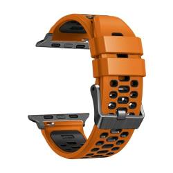 BANDKIT Fluorkautschukband für Apple Watch Serie 9, 8, 7, 6, 5, 4, SE, 45 mm, 44 mm, 42 mm, Ultra 1, 2, 49 mm, Ersatz-Uhrenzubehör, Armband, 44MM, Achat von BANDKIT