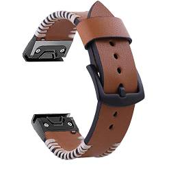 BANDKIT Lederarmband für Garmin Fenix 5X 5 5S Plus 3HR 6 6S 6X Pro 935 D2 Enduro, Schnellverschluss, leicht anzubringen, 26 mm, 22 mm, For Forerunner 935 945, Achat von BANDKIT