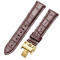 BANDKIT Longines Original-Uhrenarmband aus echtem Leder, mit Schmetterlingsschnalle, männlich und weiblich, 19 mm, Achat von BANDKIT