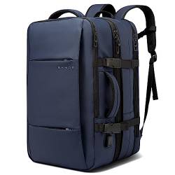 BANGE 45 l Reiserucksack, erweiterbarer Rucksack, Reise-Business-Rucksack für 43,9 cm (17,3 Zoll) Laptop, Flughafen-Koffer-Rucksack, blau von BANGE