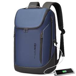 BANGE Business Smart Rucksack Wasserdicht Fit 15,6 Zoll Laptop Rucksack mit USB-Ladeanschluss, Reise Durable Rucksack (Blau (zwei Taschen)…, blau, M von BANGE