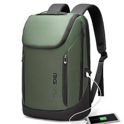 BANGE Business Smart Rucksack Wasserdicht Fit 15,6 Zoll Laptop Rucksack mit USB-Ladeanschluss, Reise Durable Rucksack (Grün (zwei Taschen)…, grün, M von BANGE