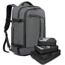BANGE Travel Overnight Backpack,40 Liter FAA Flight Approved Weekender Bag Handgepäck Rucksack(Grau) von BANGE