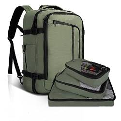 BANGE reiserucksack40 Liter, FAA-Flug-genehmigt, Wochenendtasche, Handgepäck-Rucksack, Dunkelgrün (mit 3 Würfel) von BANGE