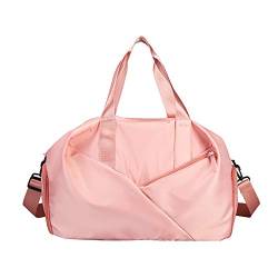 Sporttasche，Gym Bag Gepäcktasche Männer Kurzstrecken Tragbare Reisetasche Weibliche Multifunktionsunabhängige Schuhe Trockene nasse Trennung wasserdichte Sport Fitness Bag (Color : Pink) von BANGHA