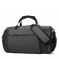 Sporttasche，Gym Bag Kurzstrecken-Reisetasche Männer Schulterhandgepäck-Tasche Große Kapazität Sporttasche (Color : Black) von BANGHA