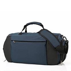 Sporttasche，Gym Bag Kurzstrecken-Reisetasche Männer Schulterhandgepäck-Tasche Große Kapazität Sporttasche (Color : Dark Blue) von BANGHA