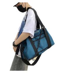 Sporttasche，Gym Bag Kurzstreckengeschäftsreise Reise Fitness Bag Weibliche Massive Schulter Diagonale Tasche Männer Handtasche Sporttasche (Color : Blue) von BANGHA