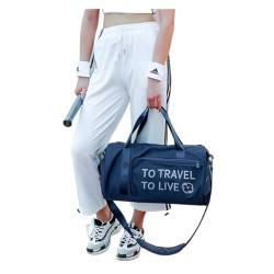 Sporttasche，Gym Bag Sporttasche Frauen Training Sport Tasche für Frauen Fitness yogastasche trockene und nasse trennung Reisen Handtasche (Color : Blue) von BANGHA