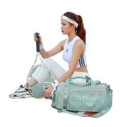 Sporttasche，Gym Bag Sporttasche Frauen Training Sport Tasche für Frauen Fitness yogastasche trockene und nasse trennung Reisen Handtasche (Color : Matcha Green) von BANGHA