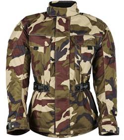 BANGLA Motorrad Jacke Motorradjacke MotorradbekleidungTextil Protektor 1911 Camouflage/Grün M von BANGLA