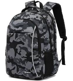 BAOMANYI Großer Rucksack Herren Schulrucksack Jungen Teenager 55L Wasserdicht 18.4 Zoll Laptoptasche Schule Laptop Rucksack für Reiserucksack Businesstasche Herren, Sporttasche School Bag Mädchen von BAOMANYI