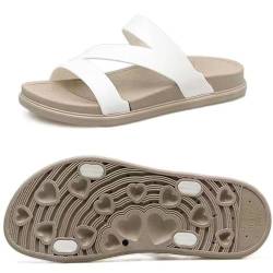 BAPPKON Damen-Sandalen modische Damen-Sandalen flache Sommer-Sandalen leichte, rutschfeste Pantoffeln mit dicken Sohlen von BAPPKON