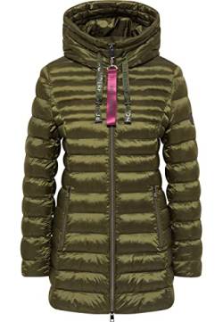 BARBARA LEBEK Damen Steppjacke mit Kapuze Apple Green - 42 von BARBARA LEBEK