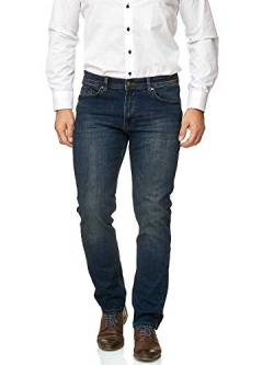 BARBONS Herren Jeans - Bügelleicht - Regular-Fit Stretch - Business Freizeit - Hochwertige Jeans-Hose 01-Navy 28W / 30L von BARBONS