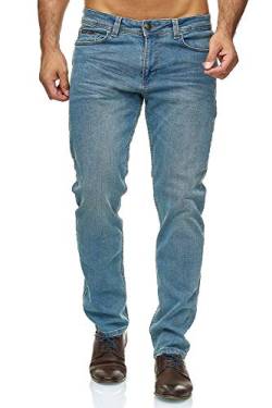 BARBONS Herren Jeans - Bügelleicht - Regular-Fit Stretch - Business Freizeit - Hochwertige Jeans-Hose 05-hellblau 28W / 30L von BARBONS