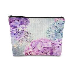 Make-up-Tasche mit Blumenmuster, Violette Hortensien-Cottagecore-Kosmetiktasche, kleine Make-up-Tasche, Make-up-Tasche, Make-up-Tasche für Frauen und Mädchen, ästhetische Make-up-Tasche, von BARPERY