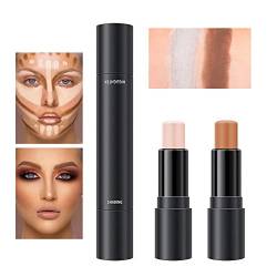 Kontur Stift Highlighter, 2 in 1 Contour Stick Highlighter, Contouring Stick, Dual-Ended Contouring Stick, Concealer Contour, Dual Contour Concealer Waterproof Pen Corrector Makeup von BASTOUR