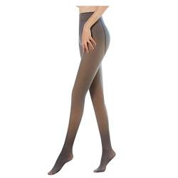 BAULMD Translucent Warm Fleece Strumpfhosen, Winter Strumpfhose Damen Feinstrumpfhose, Slim Lange Leggings Elastische Hosen, Hautfreundliche Baumwolle Leggings (Dünnschnitt, Schwarz) von BAULMD