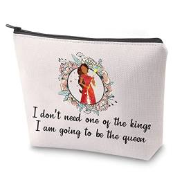 Cartoon Prinzessin Kosmetiktasche Elena Prinzessin Fans Make-up Tasche mit Reißverschluss Feminismus Survival Kit Kulturbeutel, Kings Queen, Nein von BAUNA