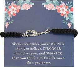 Giraffen-Armband, Giraffen-Schmuck, Always Remember You are Braver Stronger Smarter Than You Think, Geschenk für Giraffenliebhaber von BAUNA