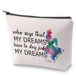 Meerjungfrau Kosmetiktasche Ariel Fans Make-up Tasche mit Reißverschluss Meerjungfrau Prinzessin Kulturbeutel Meerjungfrau inspiriertes Geschenk für Mädchen Frauen, My Dreams, Nein von BAUNA