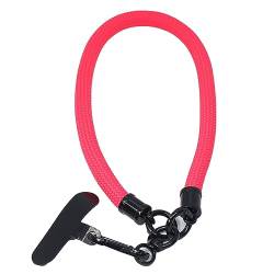 BAWAKO Premium Schlüsselband mit Karabinerhaken, Handband für Schlüssel Namensschild Handy Kamera, Schnappfeder, Schlüsselanhänger Damen und Herren, Lanyard rund gewebt (Pink) von BAWAKO