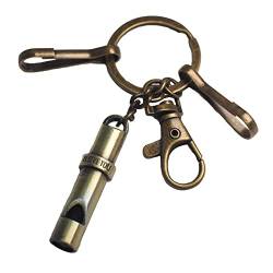 BAWAKO Schlüsselanhänger aus hochwertigen Metall mit Karabiner und bezaubernde Metall Accessoire， Schlüsselring für Autoschlüssel Wohnungschlüssel tolle Qualität (Pfeife) von BAWAKO