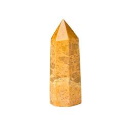 BAWHO 1 Stück Naturstein-Kristall-Punkt-Obelisk, sechseckiger gelber Quarzstab, schöne Verzierung for die Heimbüro-Dekoration QINTINYIN (Color : Yellow Stone, Size : 1.97-2.36in) von BAWHO