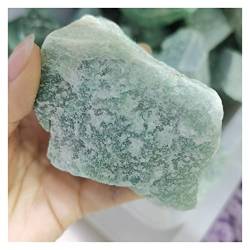 BAWHO 1 Stück natürliche grüne Dongling-Jadesteine, Quarzkristall, Original-Kristall, Felsprobe, Heimdekoration, Dekoration, Geschenk QINTINYIN (Size : 100-150g) von BAWHO