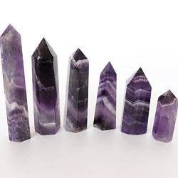 BAWHO 1 Stück natürlicher Amethyst-Kristall, Ornamente, Stein, Quarz, Probe, Heimbüro-Dekoration, polierte Kristalle, Kunsthandwerk QINTINYIN (Color : Amethyst 1pc, Size : 2.75-3.15in) von BAWHO