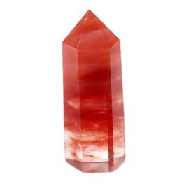 BAWHO 1 stück Schöner Roter Schmelzstein Quarzkristall Obelisk Punkt 1000G-3000G Geeignet for Möbeldekoration QINTINYIN (Color : 1pc 1280g-1500g) von BAWHO