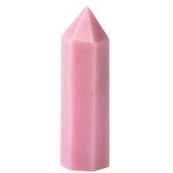 BAWHO 1PC Naturstein Rosa Opal Kristall Zauberstab Quarz Home Office Dekoration Polierter Stein Obelisk Dekor QINTINYIN (Color : Pink Opal 1pc, Size : 2.75-3.15in) von BAWHO