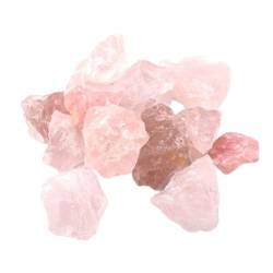 BAWHO For 100 g Bulk Lots roher rauer Kristallquarz natürlicher Felsstein Amethyst Citrin Fluorit Reiki Heilmineral Specimen Garden Decor QINTINYIN (Color : Pink Crystal) von BAWHO
